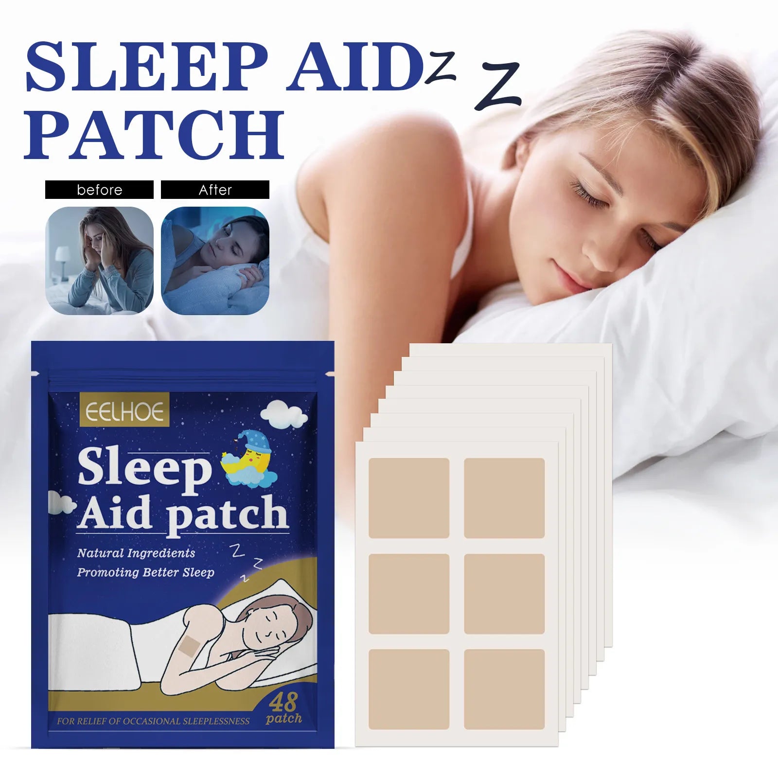 48x Patchs apaisants pour un meilleur sommeil