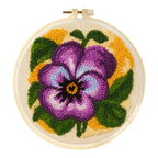 Kit de Broderie Punch Needle pour Adultes – Motifs Fleurs, Ensemble DIY Complet pour Débutants et Décoration Murale