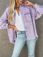 Veste en Jeans manches longues pour femmes