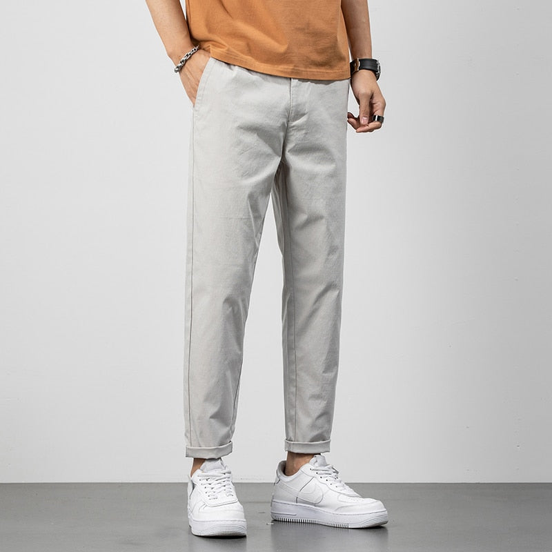 Pantalon d'été coupe droite en coton - Style casual