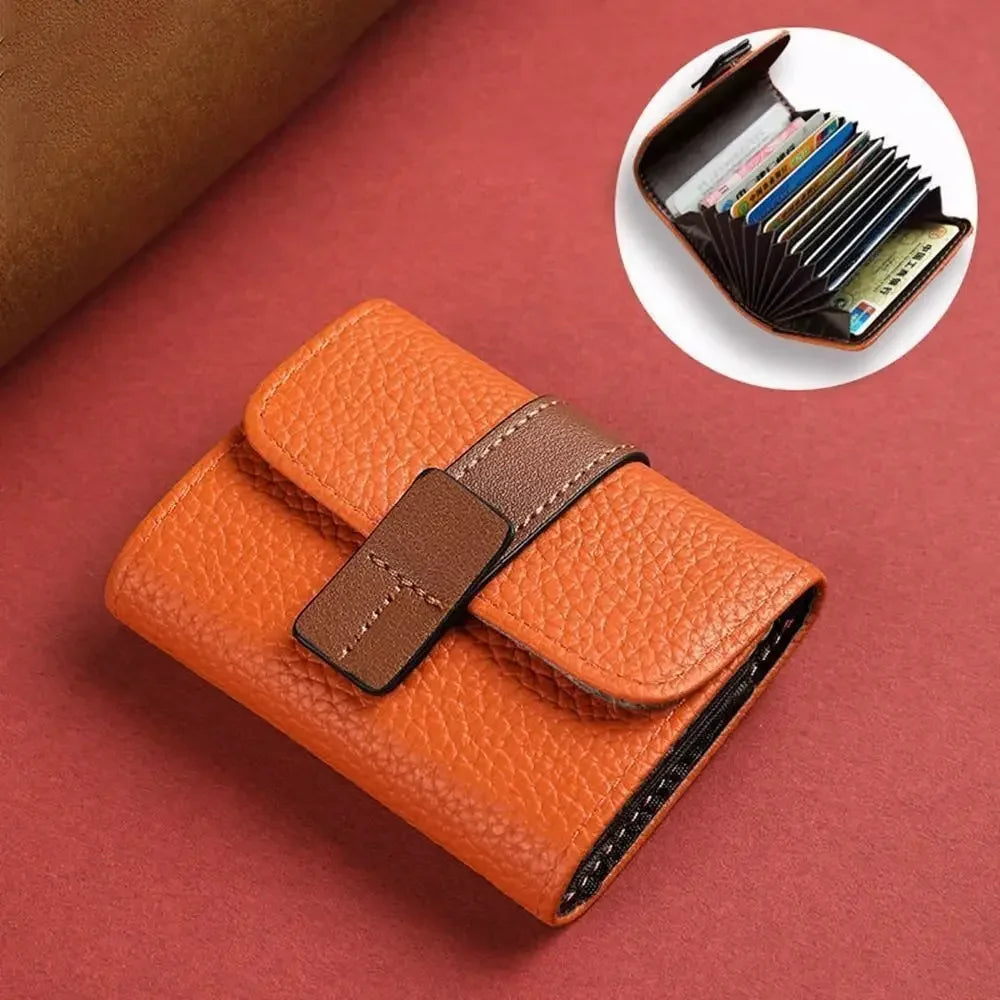 Mini Portefeuille pour Cartes en Cuir PU