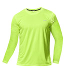 T-Shirt Homme en Soie Glacée à Manches Longues – Respirant, Séchage Rapide et Protection Solaire