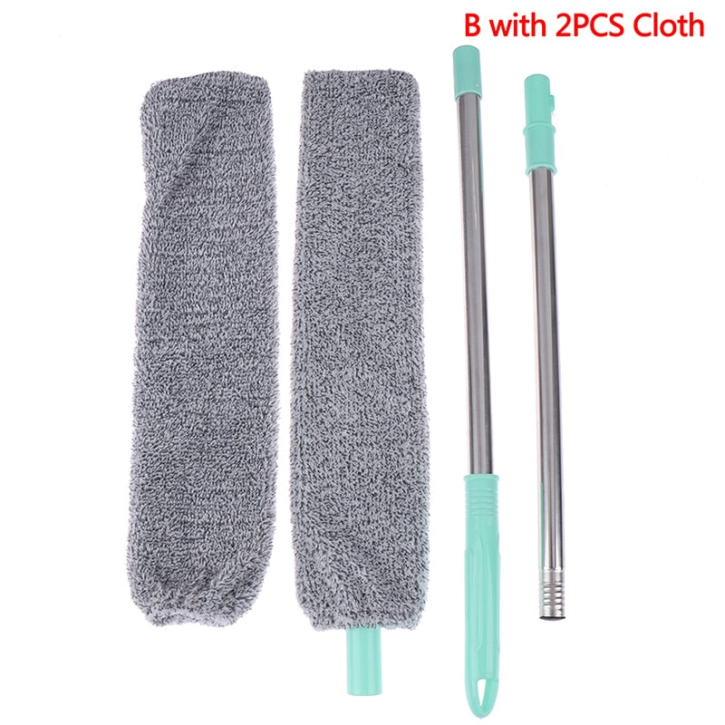Balai à poussière rétractable en microfibre + 4 microfibres OFFERTES
