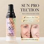 Base de maquillage pour le teint tricolore - Waterproof et Anti-UV