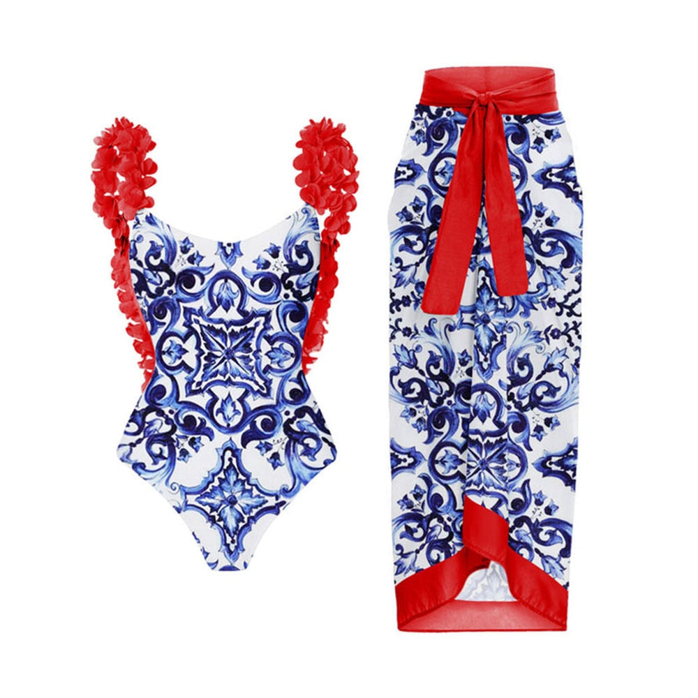 Maillot 1PC & Jupe longue