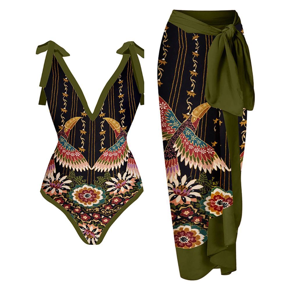 Maillot 1PC & Jupe longue