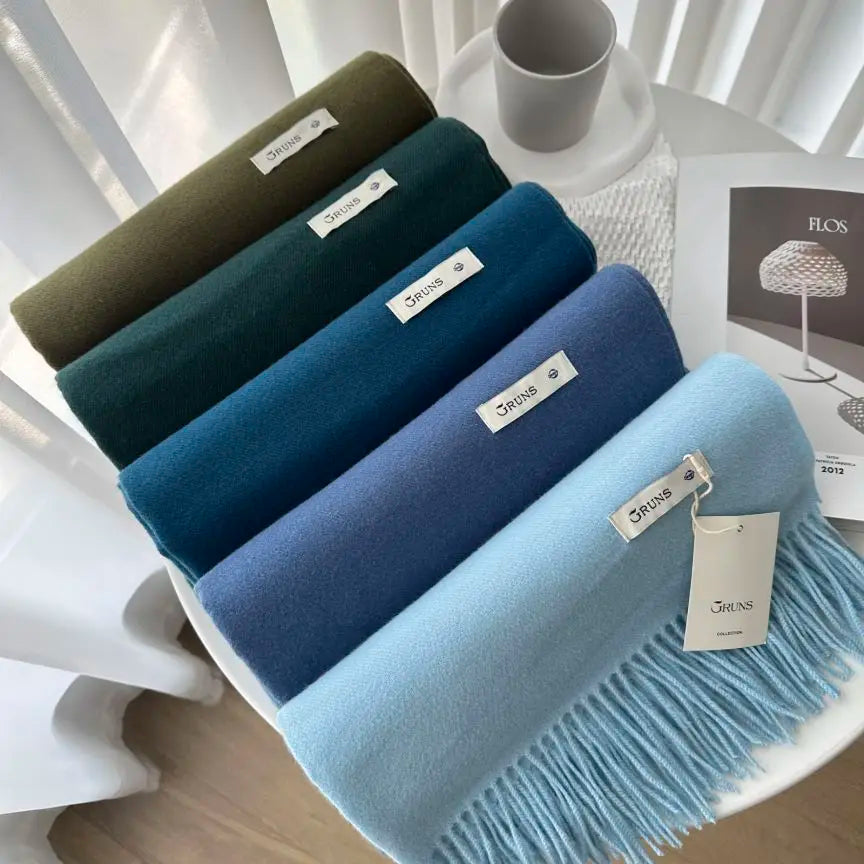 Écharpe d'Hiver en Cachemire Femme - 26 Couleurs Tendances