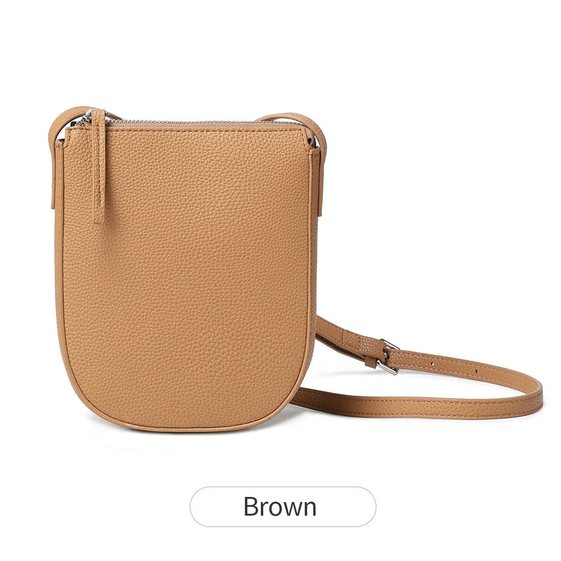 Mini Sac Bandoulière Cuir Grainé – Élégance Discrète