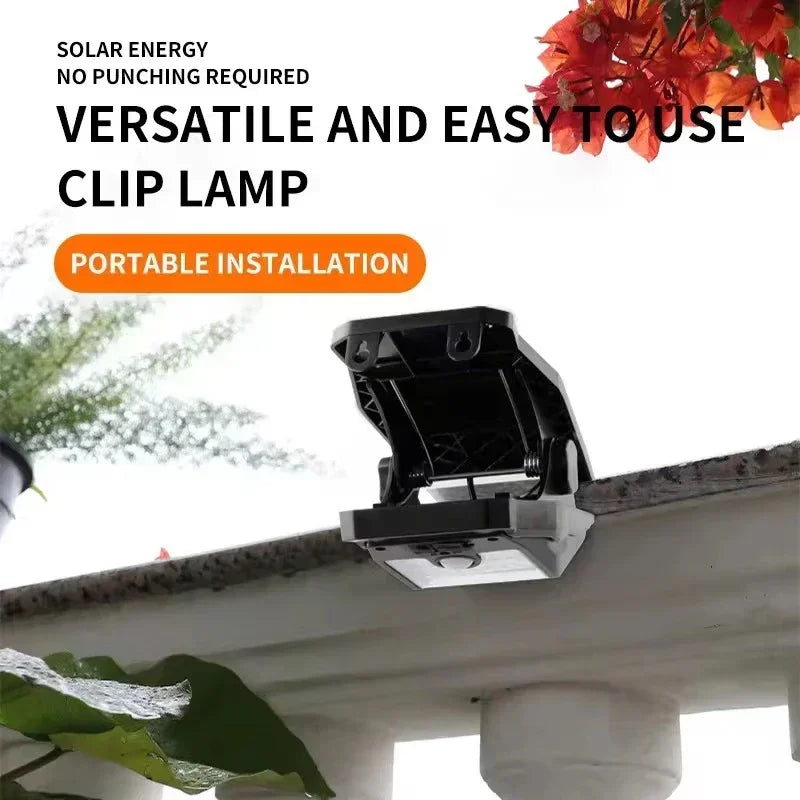 Lot de 2 Lumières Solaires à Clip 58 LED Détecteur de Mouvement
