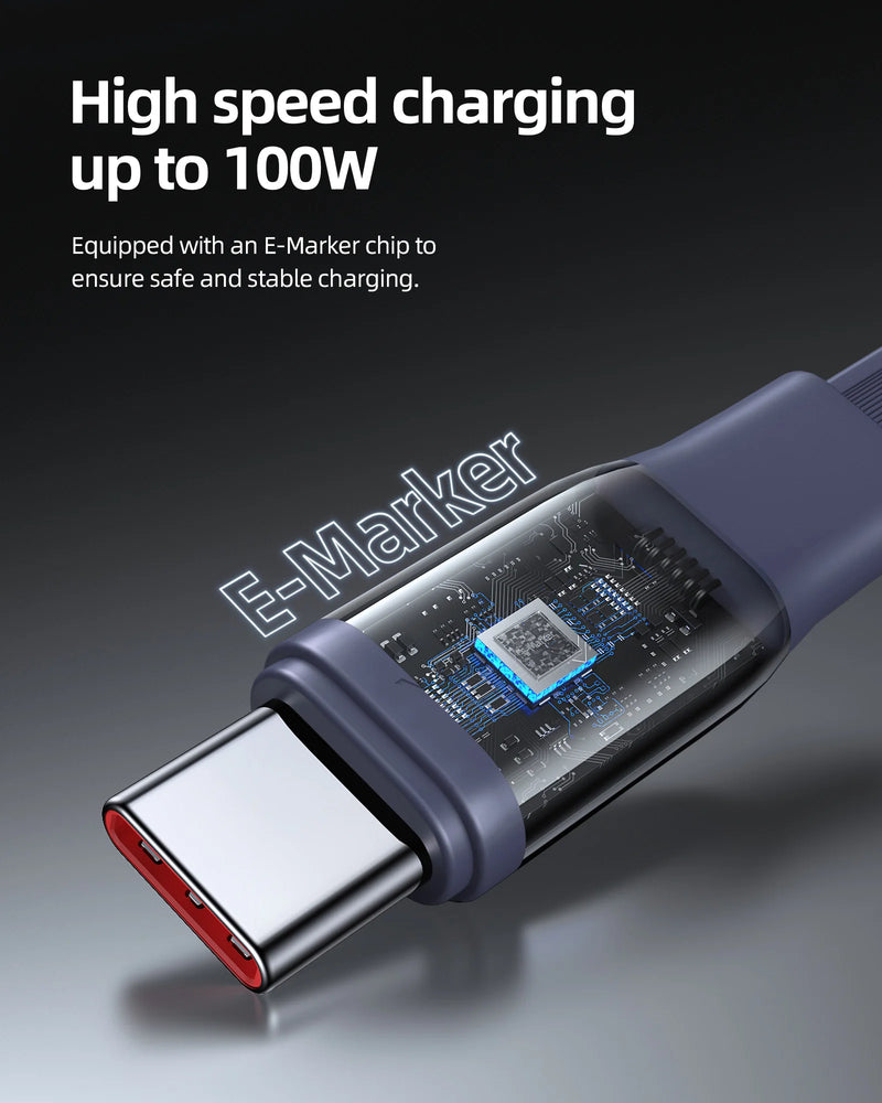 Câble de Recharge Rétractable 100cm USB & Type-C