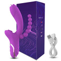 SENSUAL PEARLS - Vibromasseur 4 en 1 : vibration, lèche, succion et perles anales