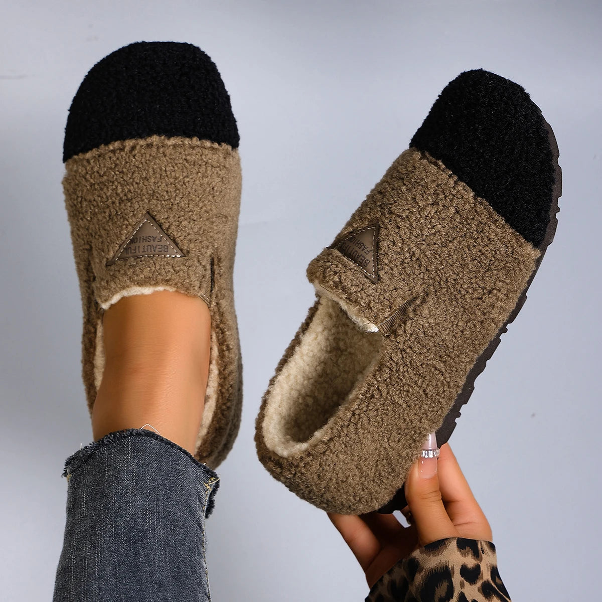 Mocassins Douillets Femme Semelle Antidérapante