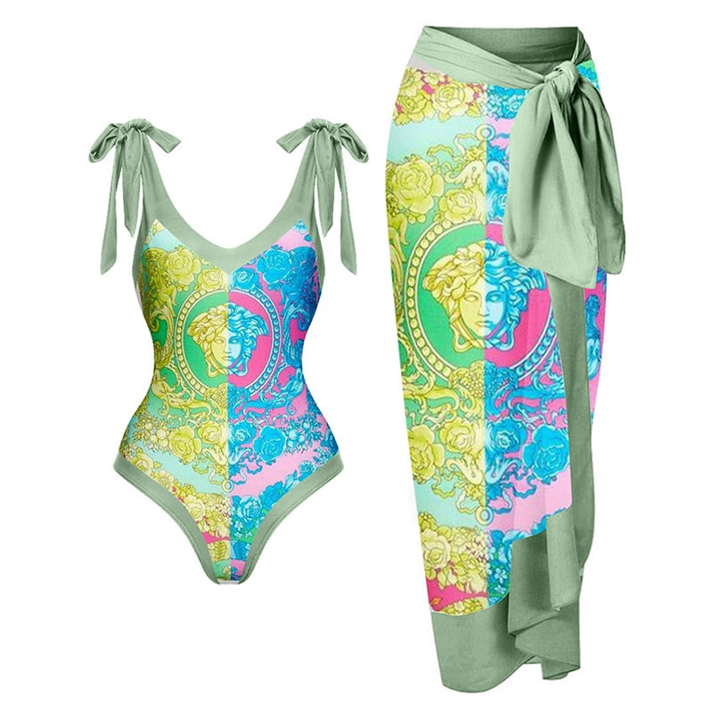 Maillot 1PC & Jupe longue