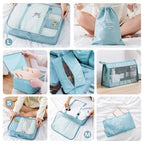 Kit sacs de voyage organisateur de valise - 8 pièces