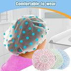 3x Bonnets de douche imperméables pour femme