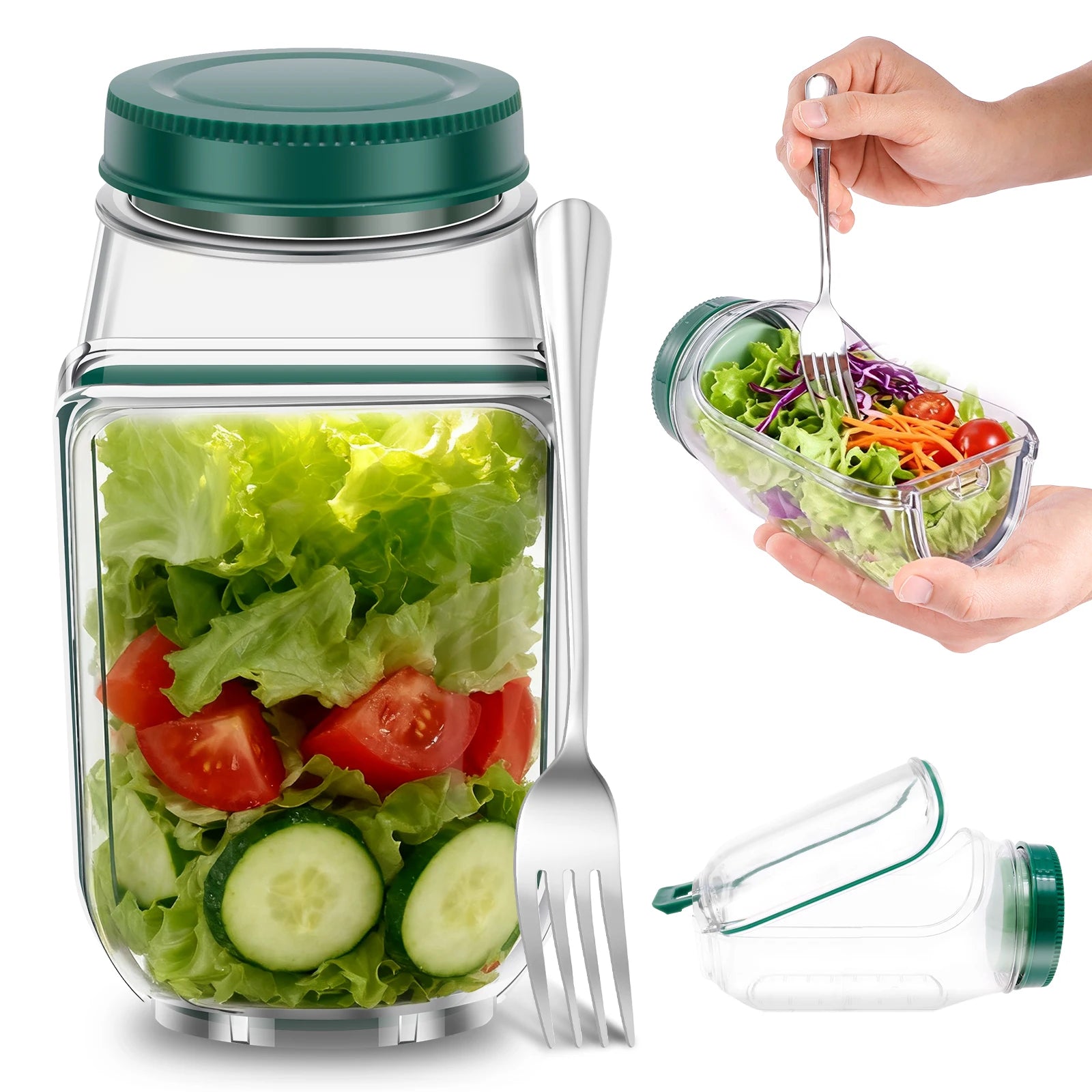Boîte à Lunch Pratique pour Salade en Plastique