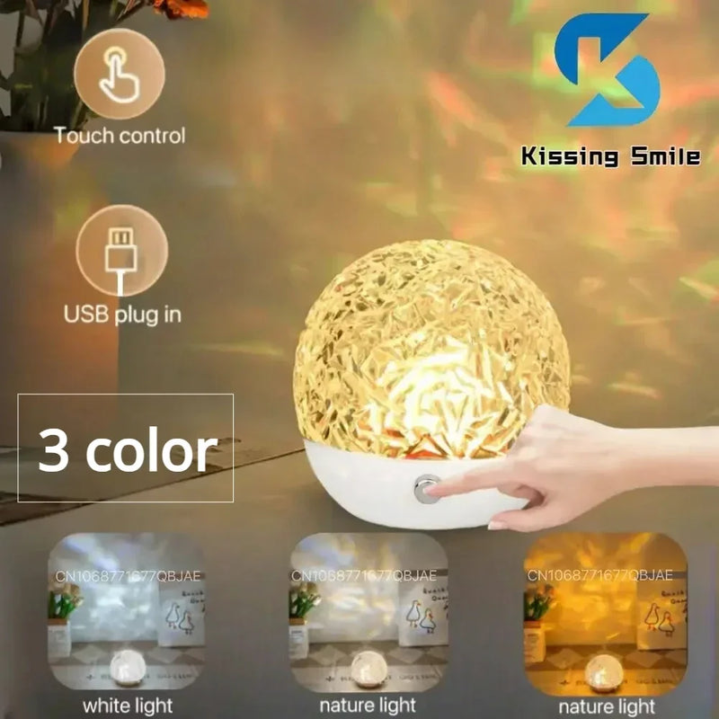 Boule Cristal LED Tactile – Éclairage Relaxant
