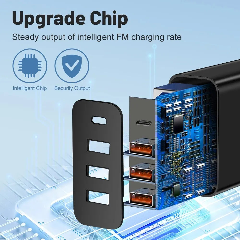 Chargeur Multi-Ports Rapide 20W - USB & USB-C