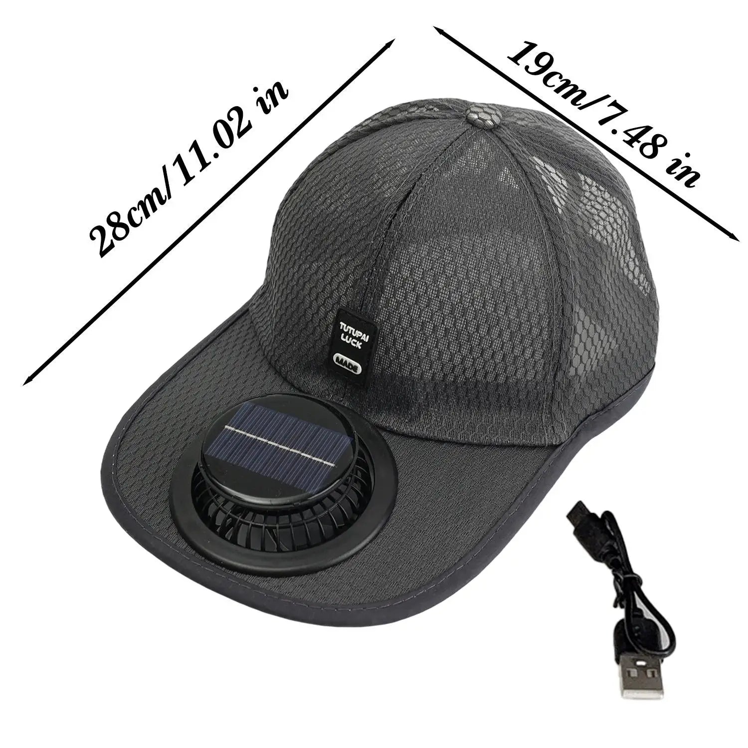 Casquette Solaire avec Ventilateur Intégré - Respirante et Rafraîchissante