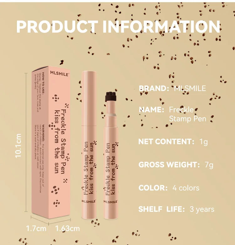 Freckle Stamp Pen - Stylo Taches de Rousseur Naturelles - 4 Teintes
