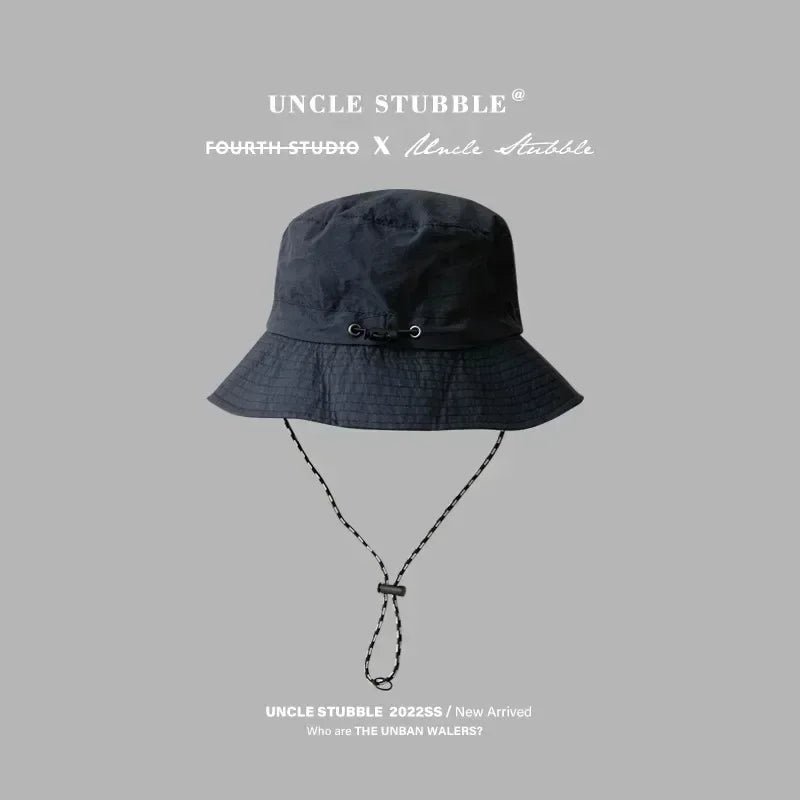Chapeau de pêcheur à Cordon Pliable Anti-UV & Imperméable