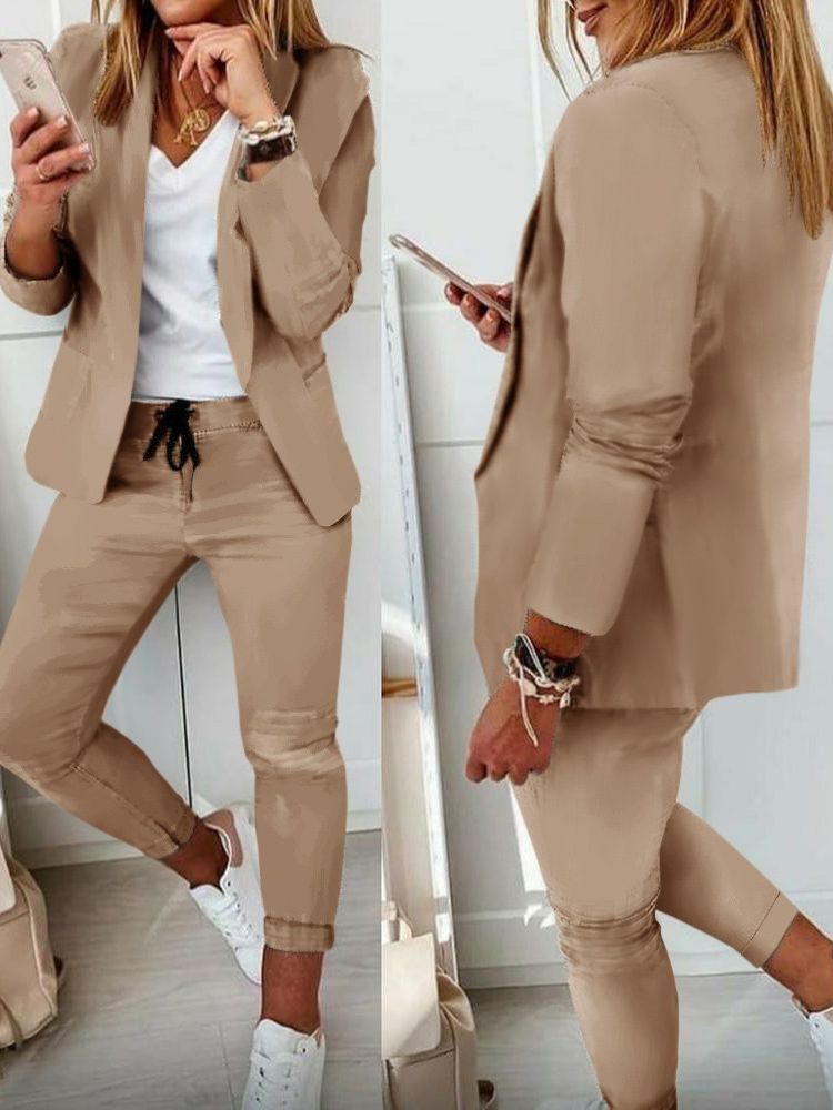 Ensemble blazer & pantalon décontracté