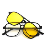 Lunettes de soleil polarisées magnétiques 6 en 1