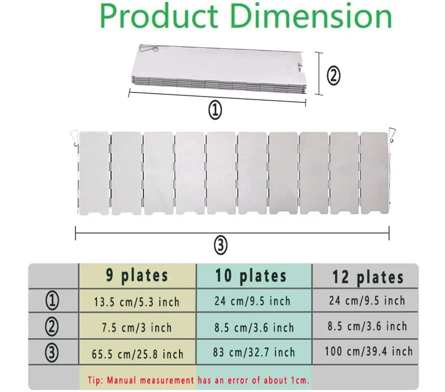 Pare-Vent Pliable en Aluminium de Camping pour Gazinière & BBQ