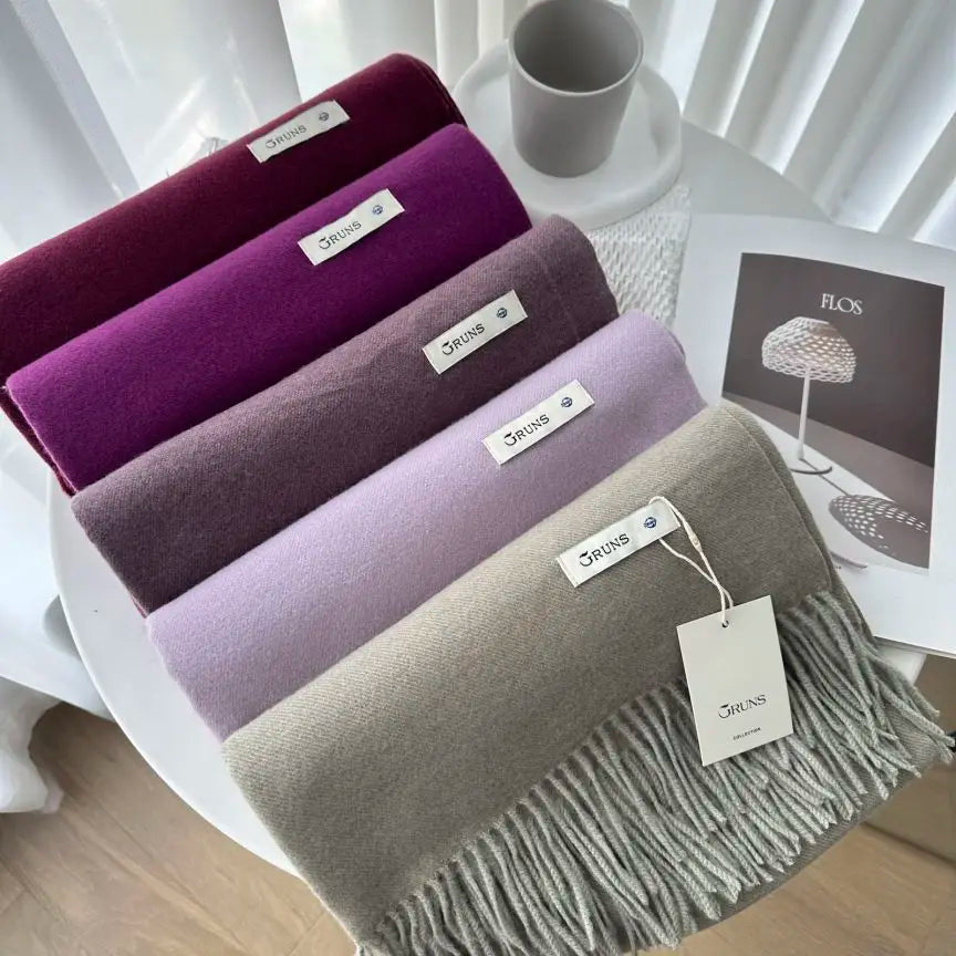 Écharpe d'Hiver en Cachemire Femme - 26 Couleurs Tendances