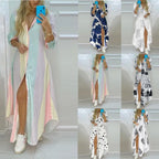 Robe chemise longue imprimée Boho pour femmes