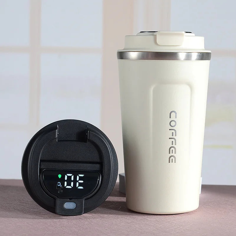 Thermos à café en acier intelligent - Affiche la température