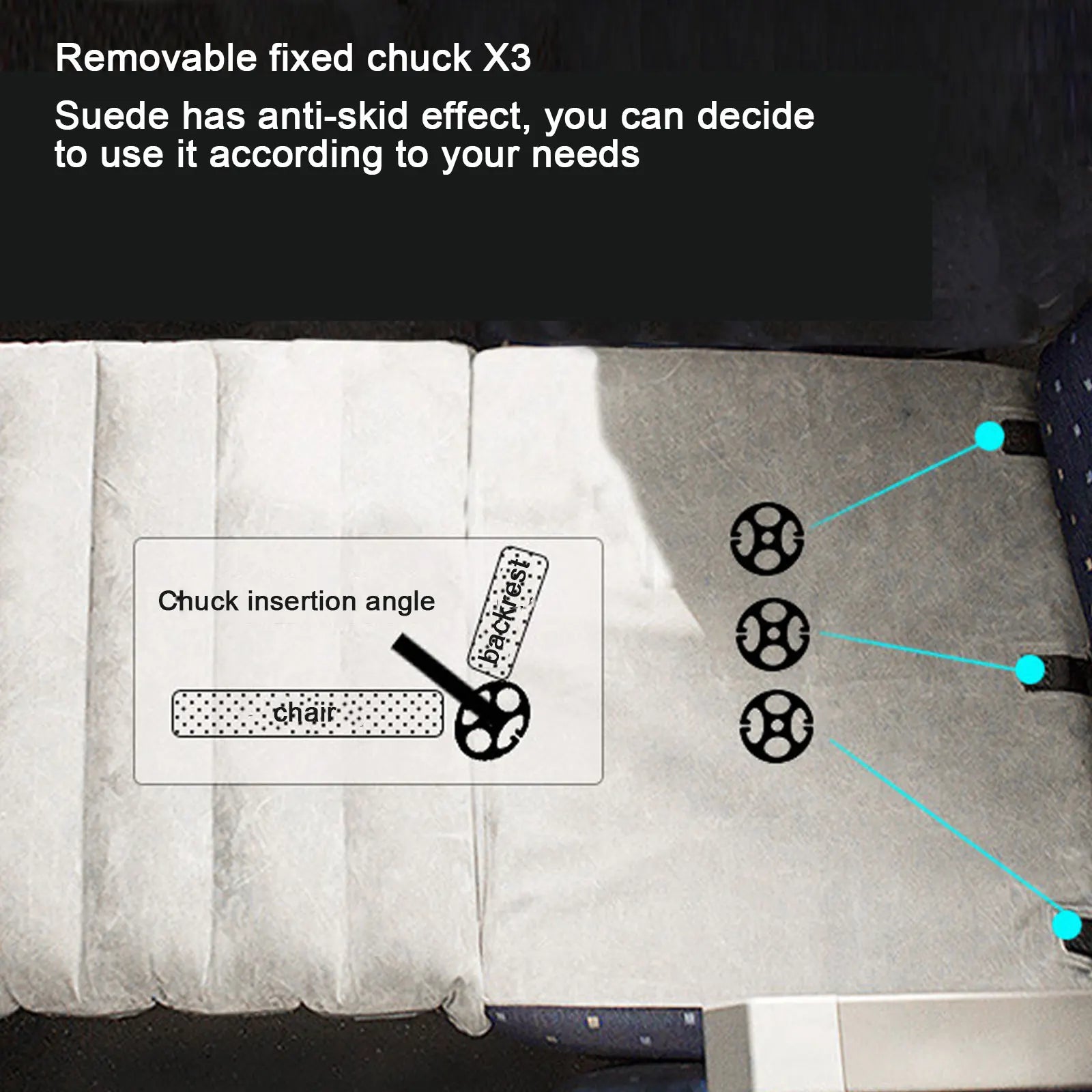 Coussin gonflable repose pied pour avion - Bandeau yeux et boules quies OFFERTS