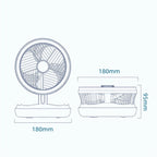Lampe de bureau LED avec ventilateur intégré - Sans-fil