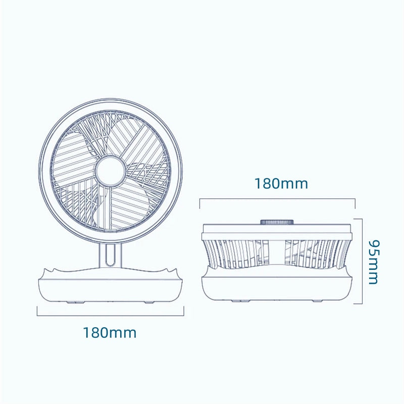 Lampe de bureau LED avec ventilateur intégré - Sans-fil