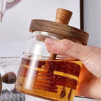 Pot de Miel Design en Bois Naturel