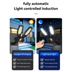 Lampe solaire extérieure double 200 LED - Dectection des mouvements