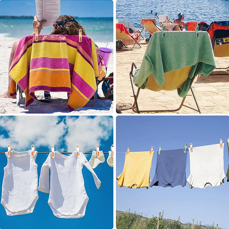 Lot de 6 Pinces multi-usage - Plage & Linge