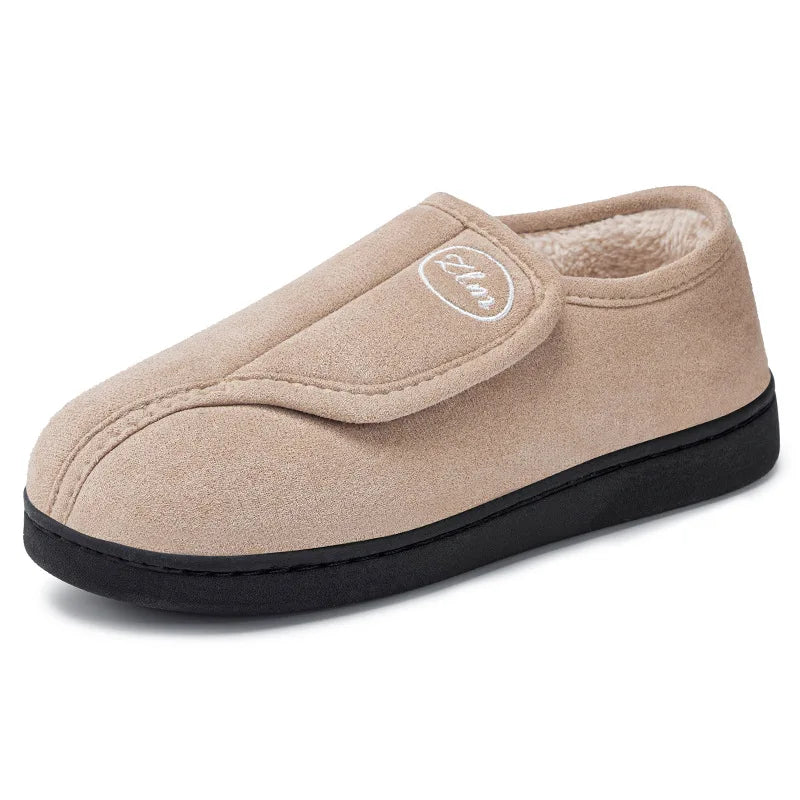 Pantoufles Chaudes à Large Velcro - Enfilage Facile