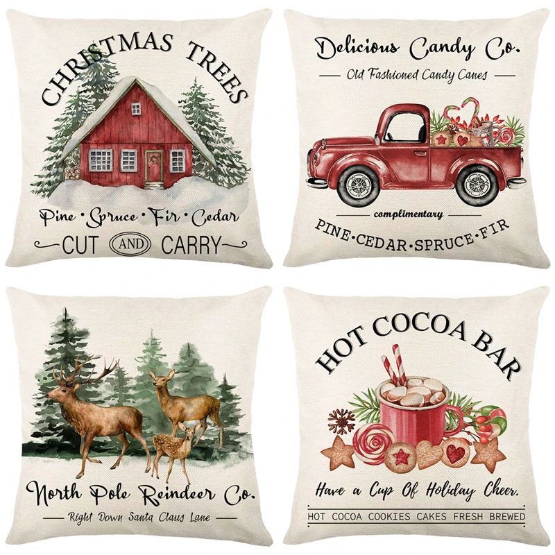 Housse de Coussin de Noël 45x45cm