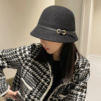 Chapeau en Laine Élégant - Sangle avec Boucle