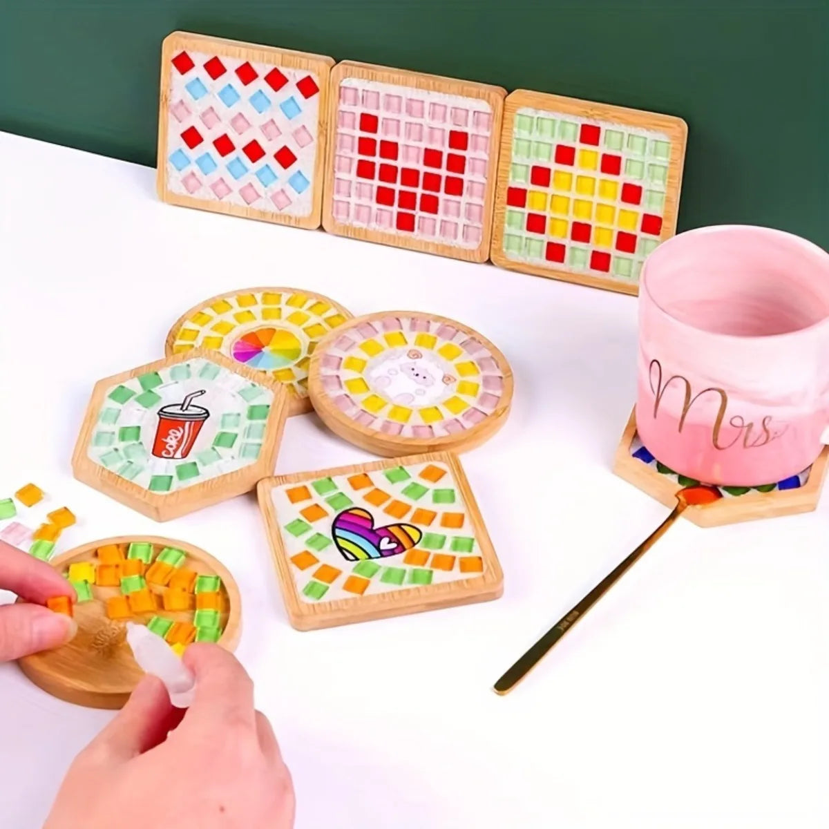 450 Pièces de Mosaïques en Verre Cristal Scintillant – Carreaux DIY pour Artisanat, Loisirs Créatifs et Décoration
