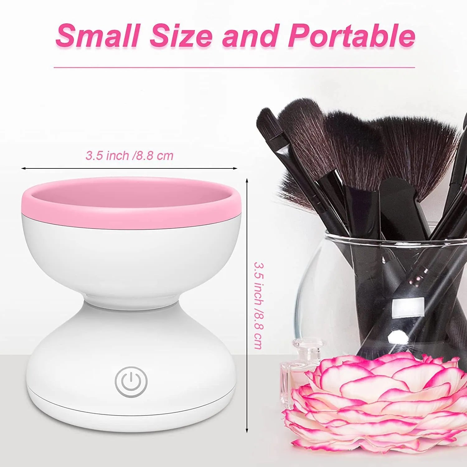 Nettoyeur de pinceaux de maquillage rotatif USB