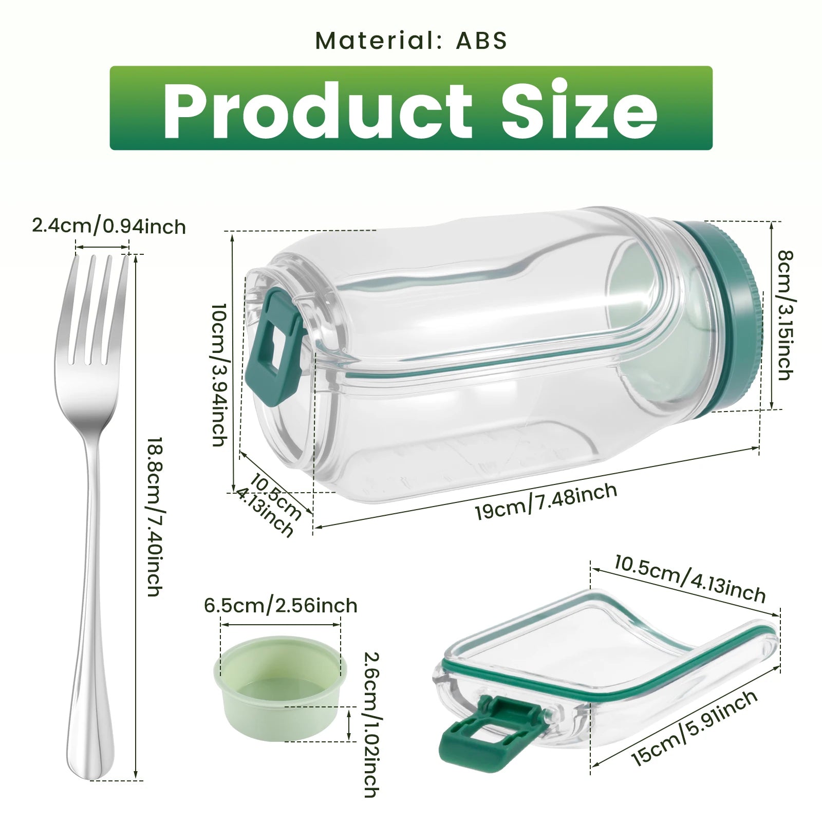 Boîte à Lunch Pratique pour Salade en Plastique