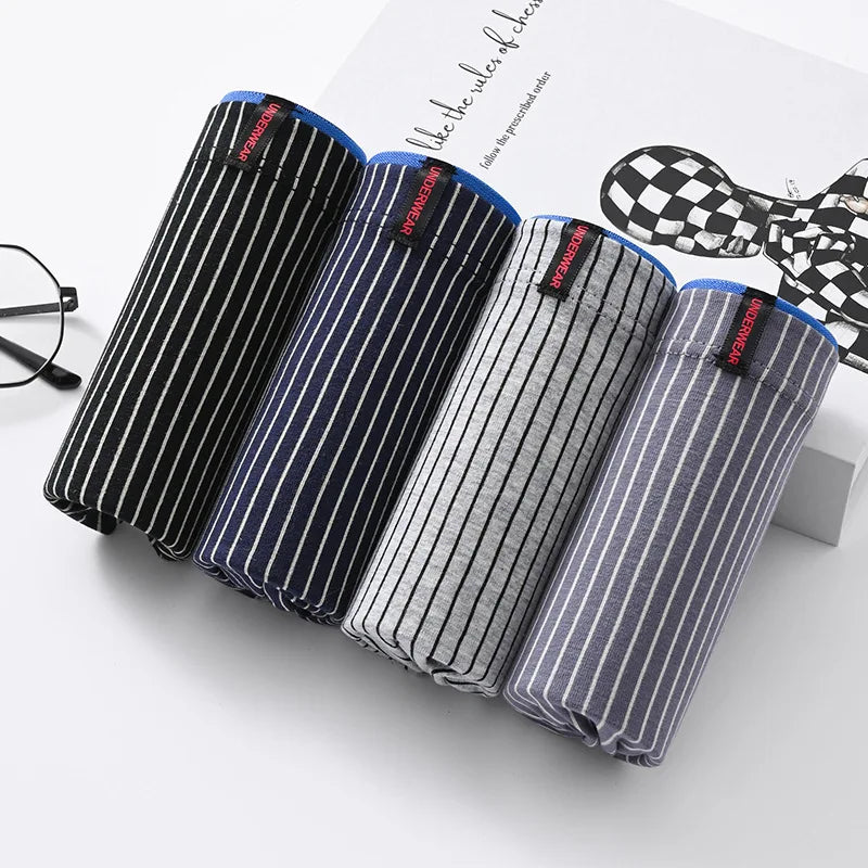 Lot de 4 Boxers en coton doux pour homme