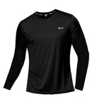 T-Shirt Homme en Soie Glacée à Manches Longues – Respirant, Séchage Rapide et Protection Solaire