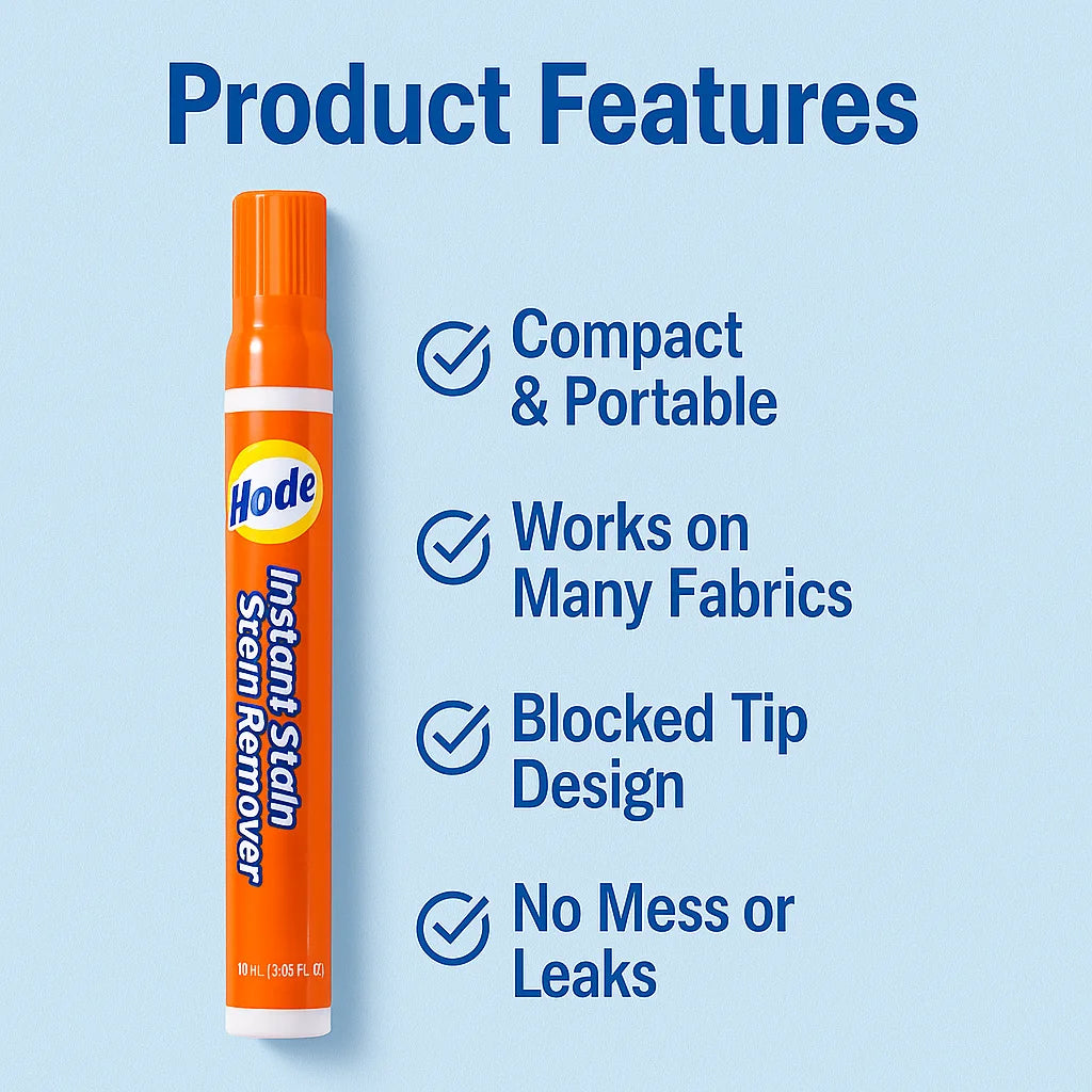 2+1 OFFERT Stylo Anti-Taches Nomade Sans Lavage — Efficace sur Nourriture, Café & Sauces