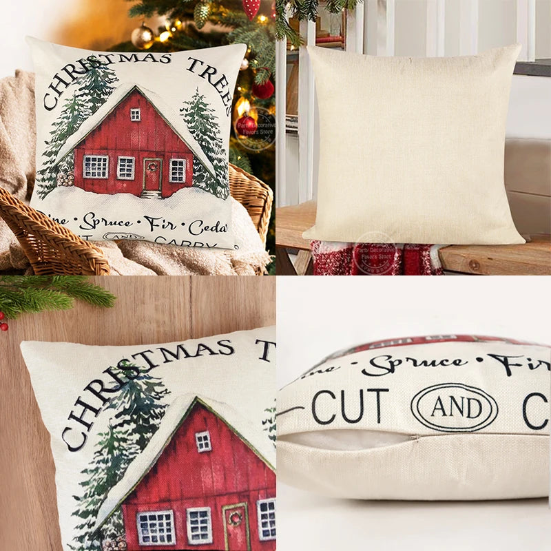 Housse de Coussin de Noël 45x45cm