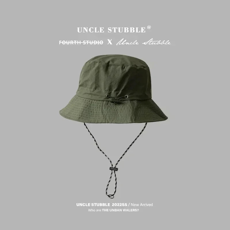 Chapeau de pêcheur à Cordon Pliable Anti-UV & Imperméable