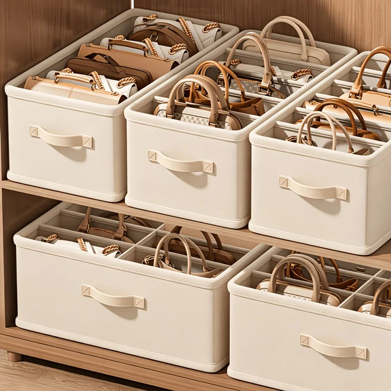 Organisateur de Rangement pour Dressing – Boîte de Rangement pour Sacs Avec ou Sans Compartiments