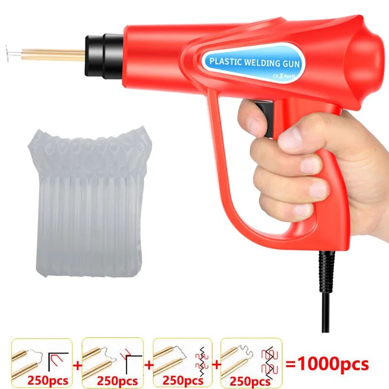 Pistola de soldar especial para plástico + 1000 grapas